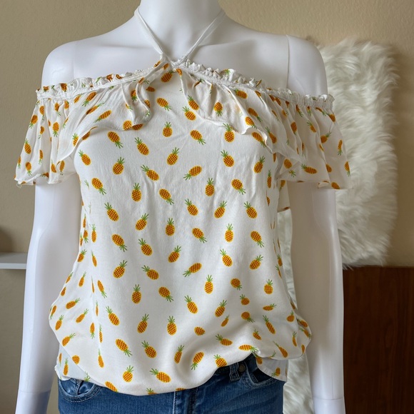 Pineapple off shoulder blouse - Picture 1 of 2